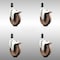 Service Caster 5 Inch 316SS High Temp Glass Filled Nylon 1-1/8 Inch Stem Caster Set Lock Brake SCC-SS316TTLEX20S514-GFNSHT-118-4 - alternate 1